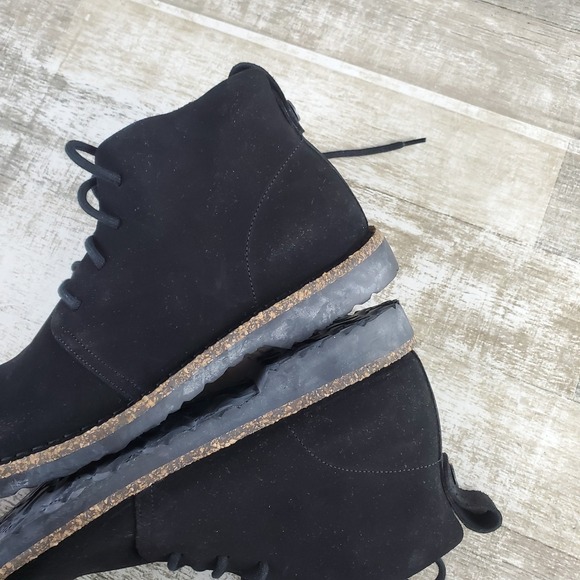 Birkenstock Uppsala Mid Boots Mens 9 Black Suede Lace Up Round Toe main image 4
